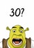 Funny Birthday Card - 30th - Screaming Shrek created by Sundiva Designs