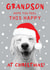 Cute Christmas Card - For Grandson - Puppy created by Paperlink and Meraki Greeting Cards