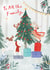 Cute Christmas Card - To All The Family - Festive Animals created by Paperlink and Meraki Greeting Cards
