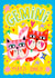 Arty Birthday Card - Gemini - Cats created by NICHOLA COWDERY ILLUSTRATIONS 