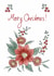 Merry Christmas card, with traditional poinsettia elements. created by Eleanor Leaver