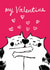 Cute Valentine's Day Card - Cats - Hugging - hearts created by Paper Bird