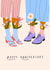 Classic Anniversary Card - Flowers - Colourful Shoes & Socks created by Sad Girl Illustration
