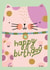 Cute Birthday Card - Cat - Colourful created by Raspberry Blossom