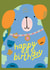 Cute Birthday Card - Colourful Dog created by Raspberry Blossom