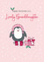Cute Christmas Card - For Lovely Granddaughter - Penguin created by Molly Mae