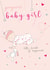 Traditional New Baby Card - Baby Girl - Little Bundle Of Happiness created by Molly Mae