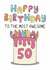 Classic Birthday Card - 50th - Awesome Grandma created by Schnauzer Scribbles