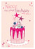 Traditional Birthday Card - For Niece - Cake created by Molly Mae