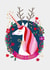 Cute Christmas Card – Pink Unicorn created by Mifkins