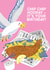 Funny Birthday Card - Seagull - Fish And Chips created by THE PRINTED SQUARE STUDIO