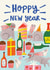 Cute New Year Card - Rabbits created by AbiGoLucky