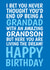Funny Birthday Card For Grandad - From Grandson - Living The Dream created by @Cupsie's Creations