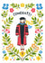 Cute Congratulations Card - for PhD Graduation, for women PhD graduates created by Print Me Some Color