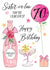 Traditional 70th Birthday Card - For Sister-In-Law - Fabulous Fizz created by Katie Phythian Design