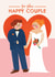 Cute Wedding Card - The Happy Couple created by AbiGoLucky