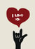 Arty Valentine's Day Card - I Love You - BSL created by Tainted Genie