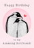 Cute Birthday Card - Amazing Girlfriend - Penguins created by Beth Higgins Art