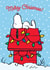 Cute Christmas Card - Snoopy - Doghouse created by Hype Associates