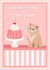 Cute Birthday Card - Wobbly Cake Is Confusing - Jelly Cat - Cute Kitten created by Suzanne Taktak