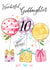 Traditional 10th Birthday Card - For Goddaughter - Balloons created by Katie Phythian Design