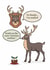 Funny Reindeer Christmas Card - I'm Stuffed Animal Pun created by @Cupsie's Creations