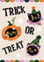 Cute Halloween Card - Trick Or Treat - Cats created by Weronika Salach