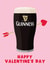 Fun Valentine's Day Card - Guinness Love Arrow - For Her created by Pink Peach Cards