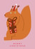 Cute Squirrel Christmas Card – Funny Festive Animal Card for Friend or Mum created by Liina Lember
