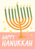 Happy Hanukkah Card - Bright Pretty - Menorah created by URGHH Card Co.