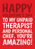 Fun Valentine's Day Card - Unpaid Therapist And Chef - You're Amazing! created by @Cupsie's Creations