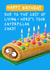 Funny Birthday Card - Due To The Cost Of Living - Sausage Roll Cake created by Emma Proctor