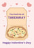 Funny Valentine's Card - You Had Me At Takeaway - Food Lover - Playful Pastels created by @Cupsie's Creations
