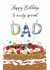 Traditional Birthday Card - For Dad - Cake created by Katie Phythian Design