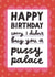 Funny Birthday Card - Lily Allen - West End Girl - Pussy Palace created by Alice Mole Illustration