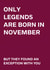 Cheeky Birthday Card - Only Legends Are Born In November - They Found An Exception With You created by original fox designs