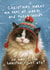 Funny Christmas Card - Cat - Hamster I Just Ate created by Emma Proctor