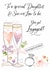 Classic Engagement Card - For Daughter & Son-In-Law To Be - Glasses created by Katie Phythian Design