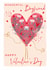 Classic Valentine's Day Card - For Boyfriend - Love Heart Tree - Flowers & Butterflies created by SABIVO Design by Sabina