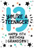 Cute 13th Birthday Card - For Grandson - You're A Teenager! created by Lyndsay Moon