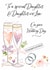 Classic Wedding Card - For Daughter & Daughter-In-Law - Glasses created by Katie Phythian Design