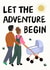 Cute New Baby Card - Let The Adventure Begin - Pushchair created by Zoe Spry