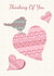 Thinking Of You, Cosy Knitted Hearts created by Julie Williamson Designs