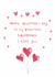 Romantic Valentine’s Day Card - For Girlfriend - Hearts created by HCD Illustration