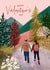 Classic Valentine's Day Card - Hiking Couple created by Debbie Daley Illustrations