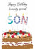 Traditional Birthday Card - For Son - Cake created by Katie Phythian Design