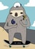Funny Birthday Card - Six Seven - Skateboarding Sloth created by Blessherlittleartoons by Amy