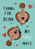 Cute Valentine's Day Card - Thanks For Being My Sole Mate - Fish Pun created by Alice Mole Illustration