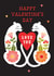 Arty Valentine's Day Card - Love Cats - Folk Flowers created by Maggie Magoo Designs