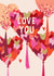 Classic Valentine's Day/Anniversary Card - Love You - Heart Balloons created by Louise Tiler